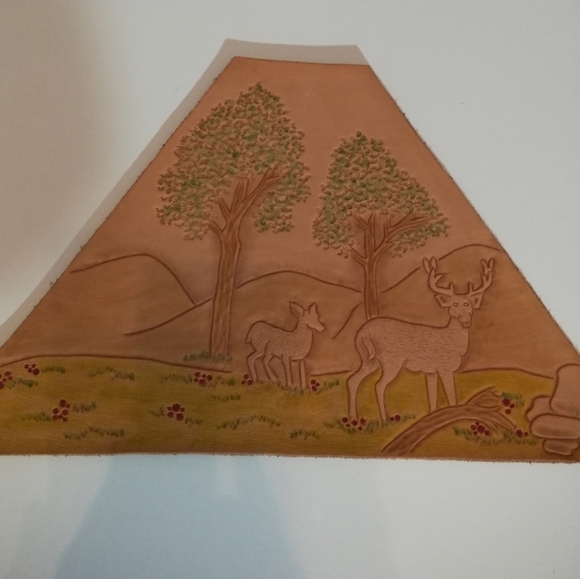 Hand Crafted Other - Tooled Leather Wall Art Decor